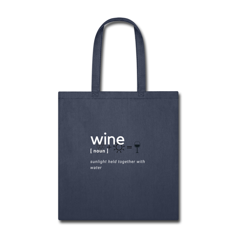 Tote - Wine, noun - navy