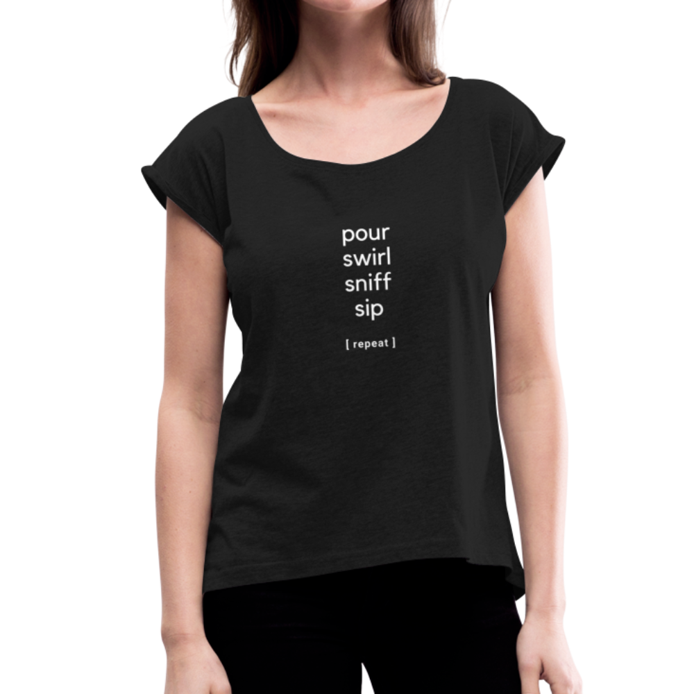 Wine tasting process, Women's T - black