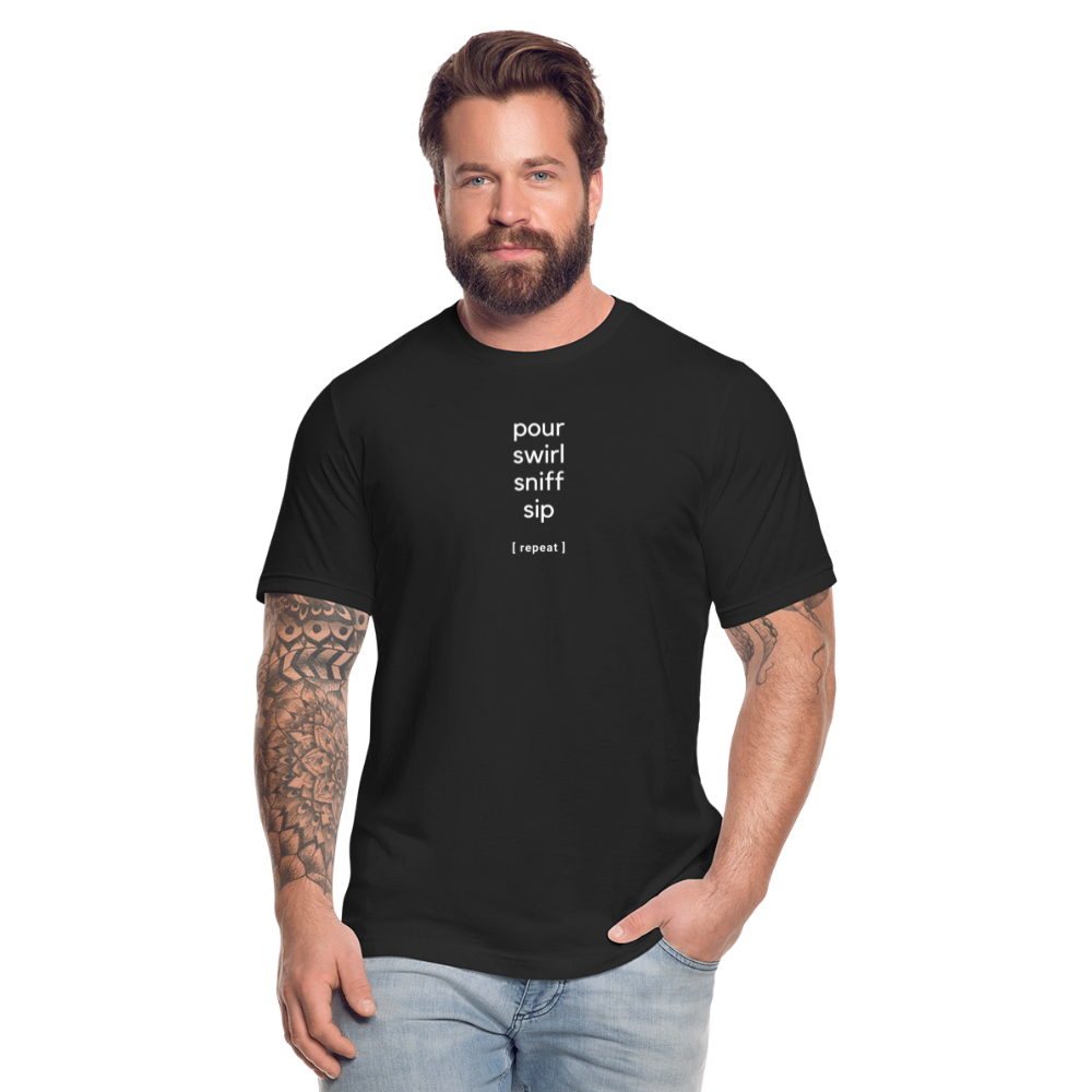 Wine tasting process - Mens T - black