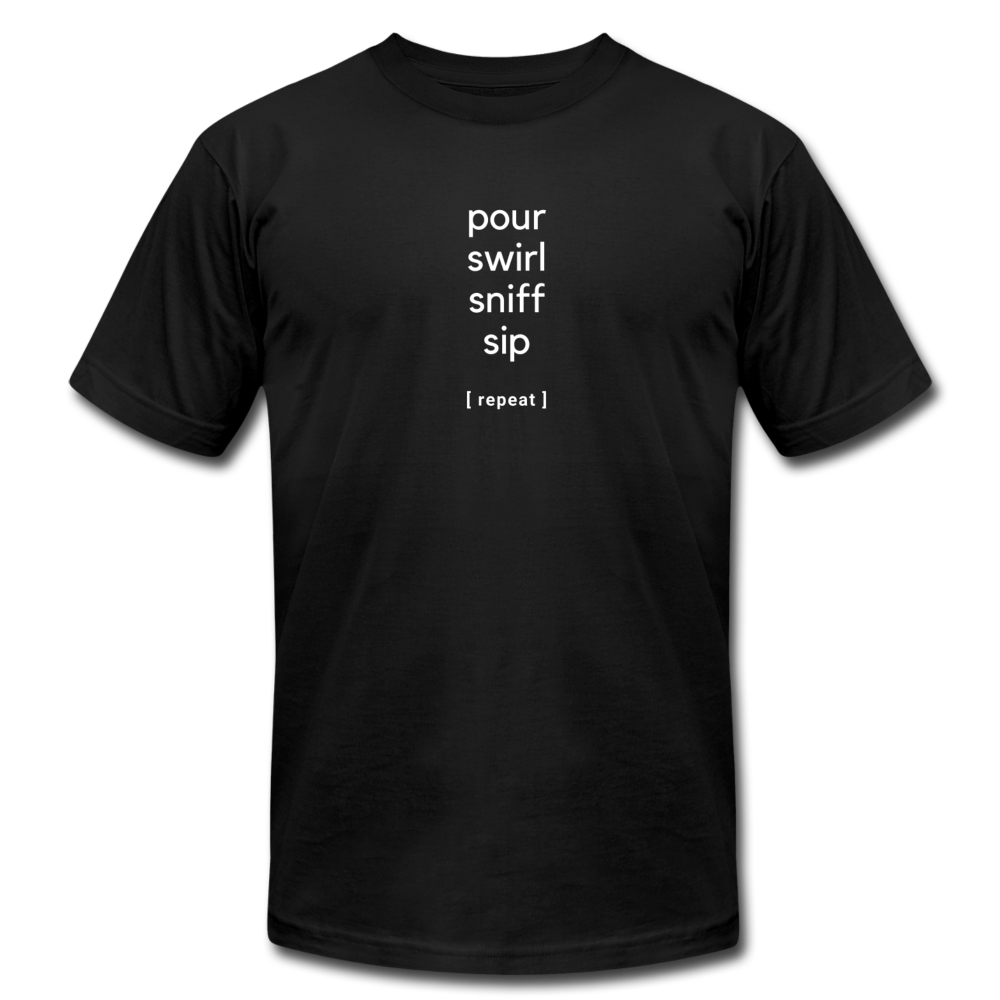 Wine tasting process - Mens T - black