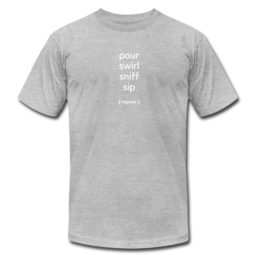 Wine tasting process - Mens T - heather gray