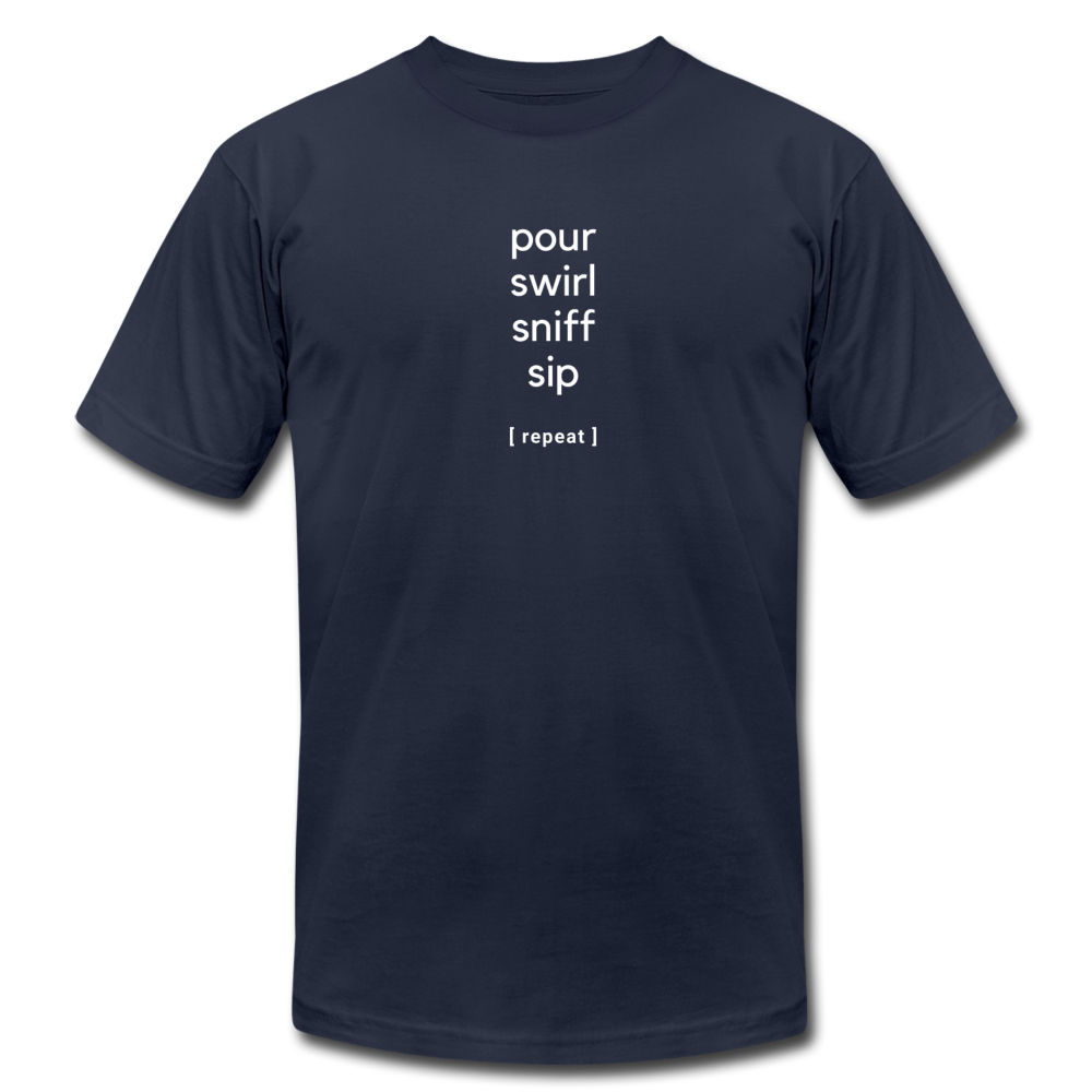 Wine tasting process - Mens T - navy