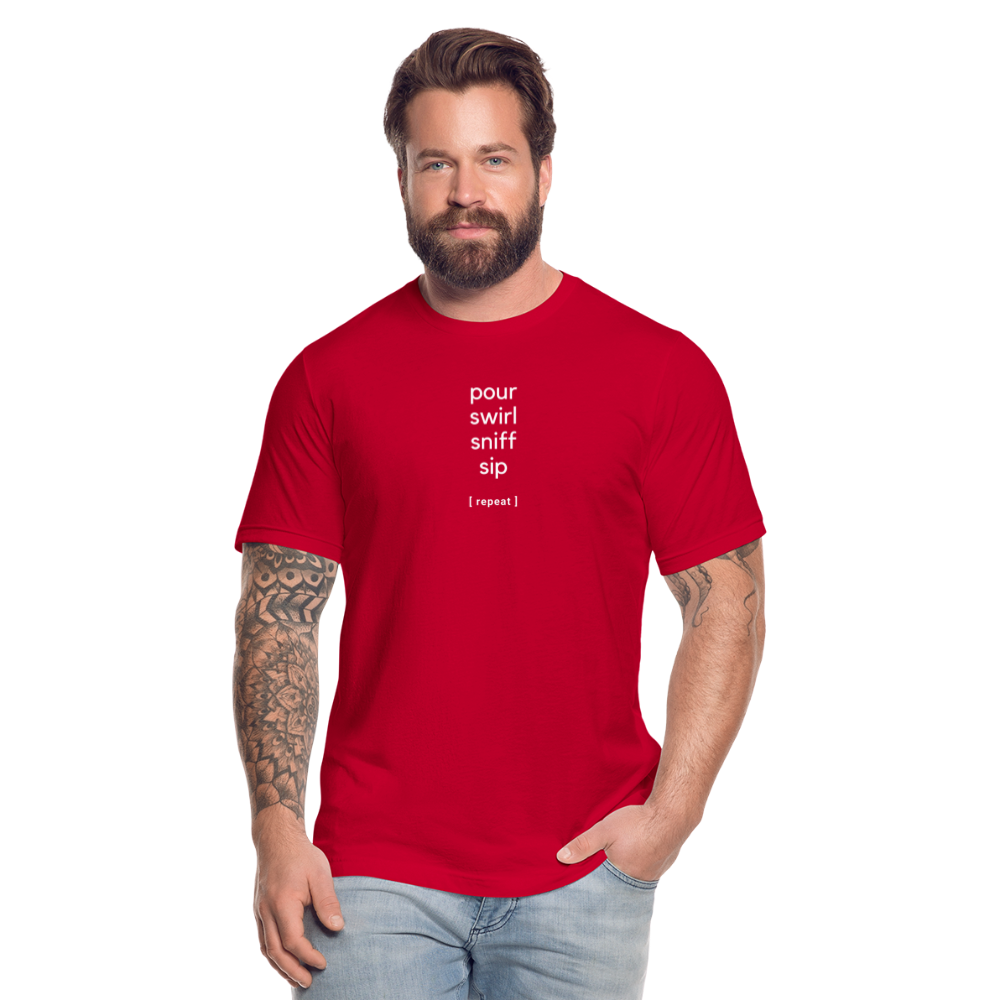 Wine tasting process - Mens T - red