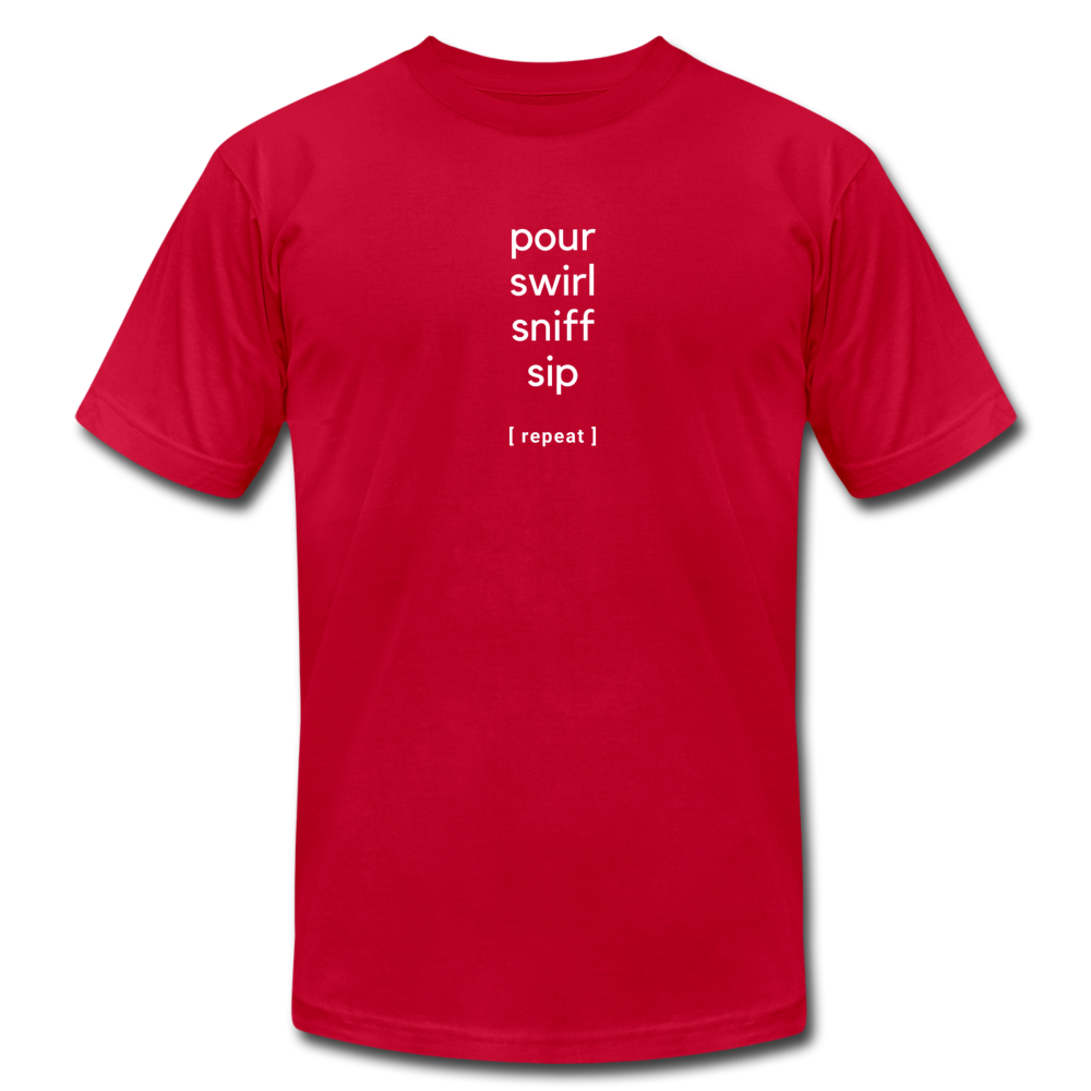 Wine tasting process - Mens T - red