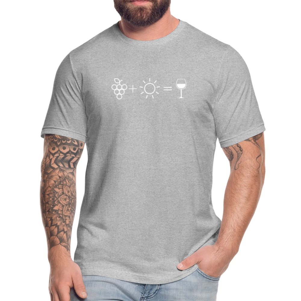 Wine Equation - Mens T - heather gray