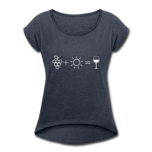 Wine Equation - Womens T - navy heather