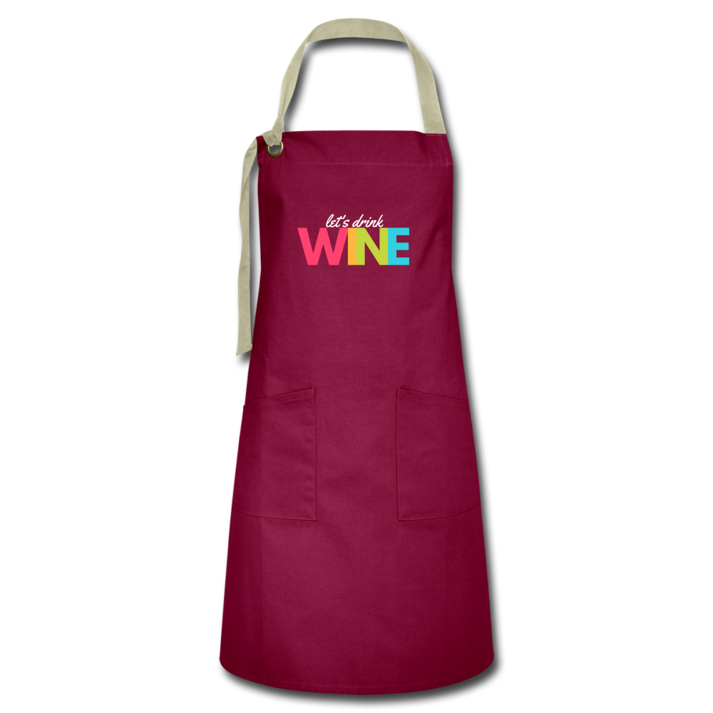Artisan Apron - burgundy/khaki