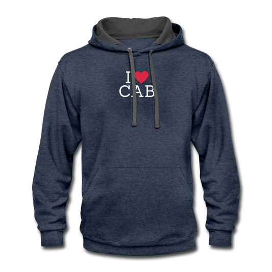 I "heart" Cab Contrast Hoodie - indigo heather/asphalt