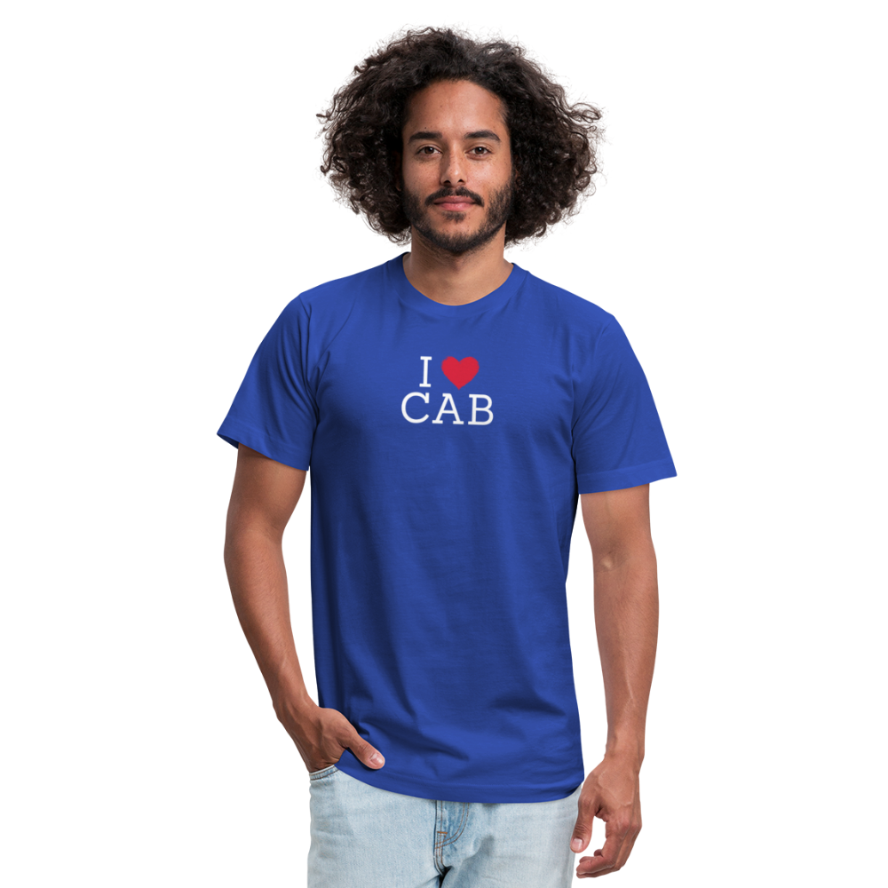 I "heart" Cab Unisex Jersey T-Shirt by Bella + Canvas - royal blue
