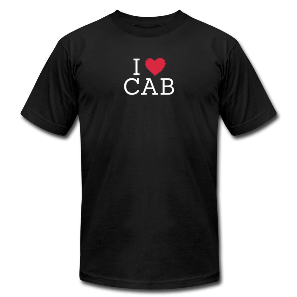 I "heart" Cab Unisex Jersey T-Shirt by Bella + Canvas - black