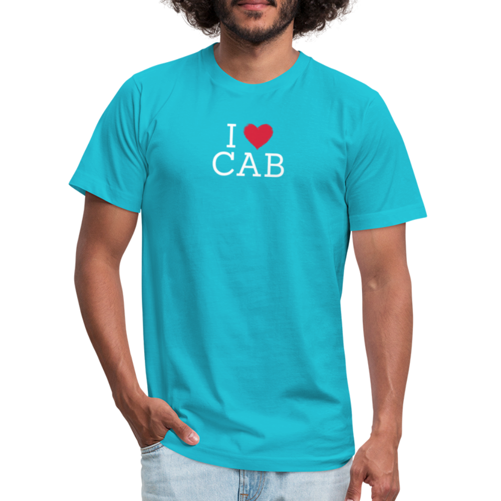 I "heart" Cab Unisex Jersey T-Shirt by Bella + Canvas - turquoise