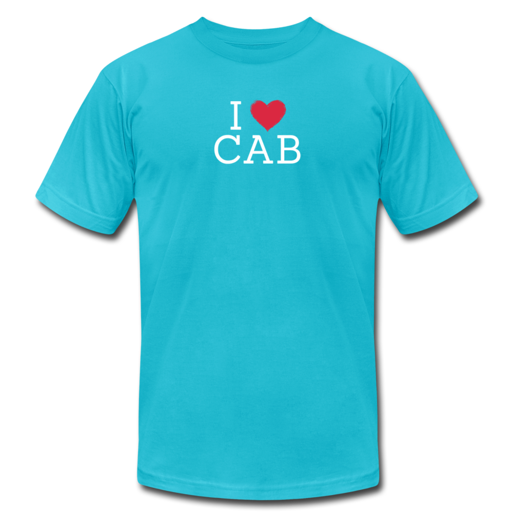I "heart" Cab Unisex Jersey T-Shirt by Bella + Canvas - turquoise