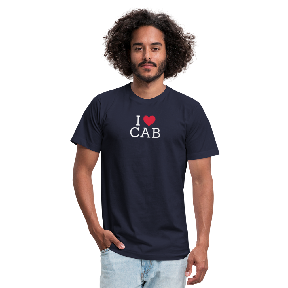 I "heart" Cab Unisex Jersey T-Shirt by Bella + Canvas - navy