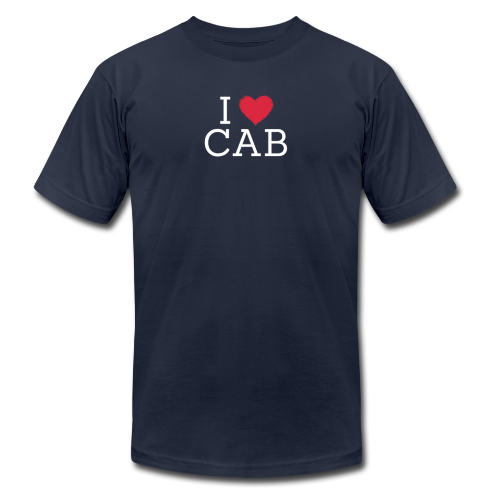 I "heart" Cab Unisex Jersey T-Shirt by Bella + Canvas - navy