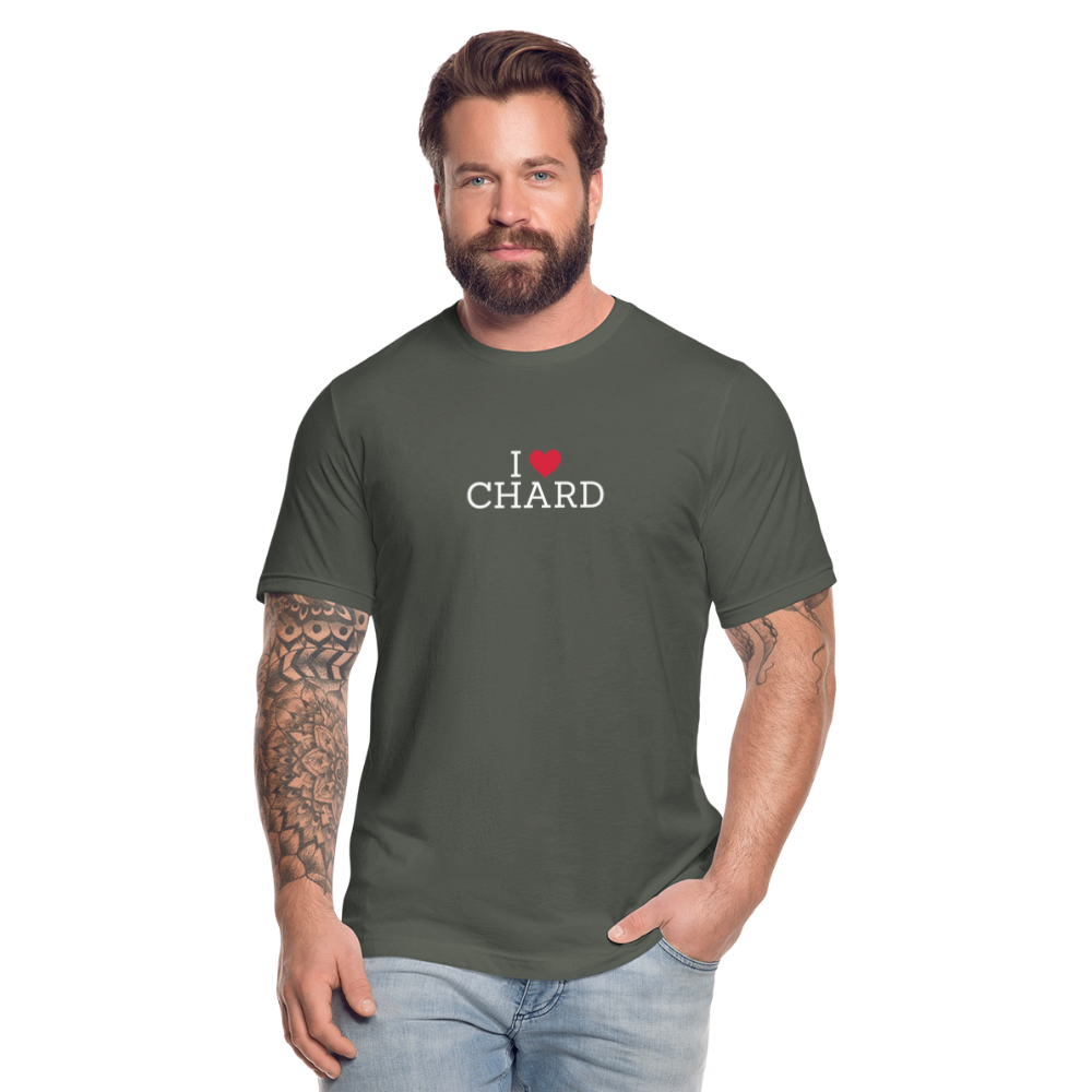I "heart" Chard Unisex Jersey T-Shirt by Bella + Canvas - asphalt
