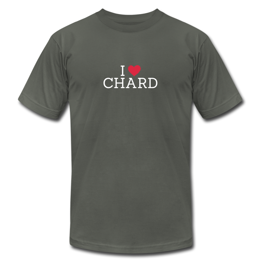 I "heart" Chard Unisex Jersey T-Shirt by Bella + Canvas - asphalt