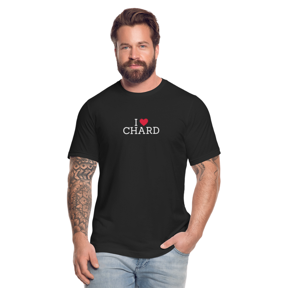 I "heart" Chard Unisex Jersey T-Shirt by Bella + Canvas - black