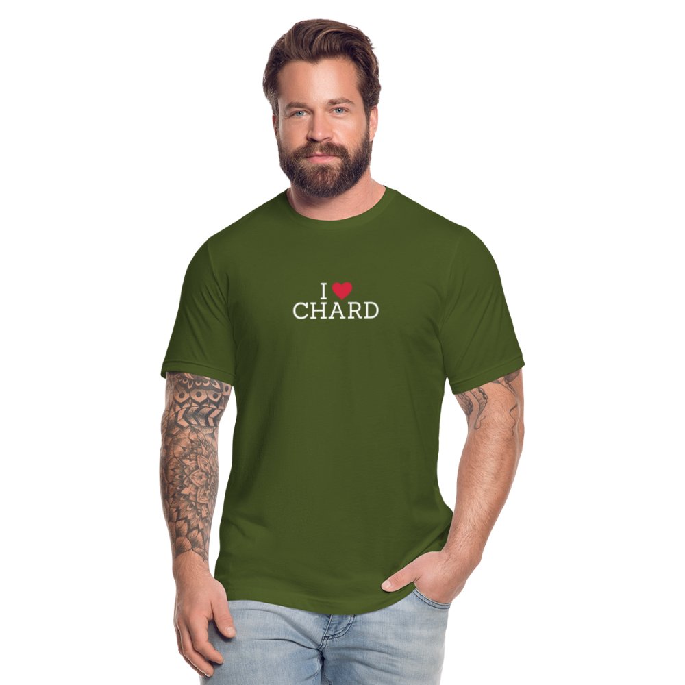 I "heart" Chard Unisex Jersey T-Shirt by Bella + Canvas - olive