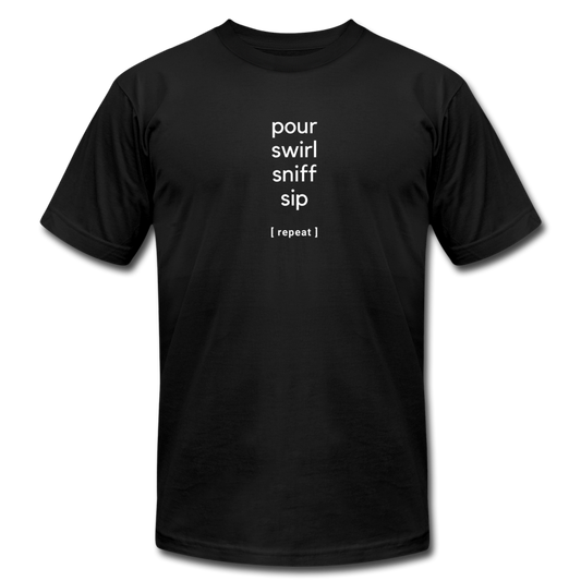 Wine tasting process - Mens T - black