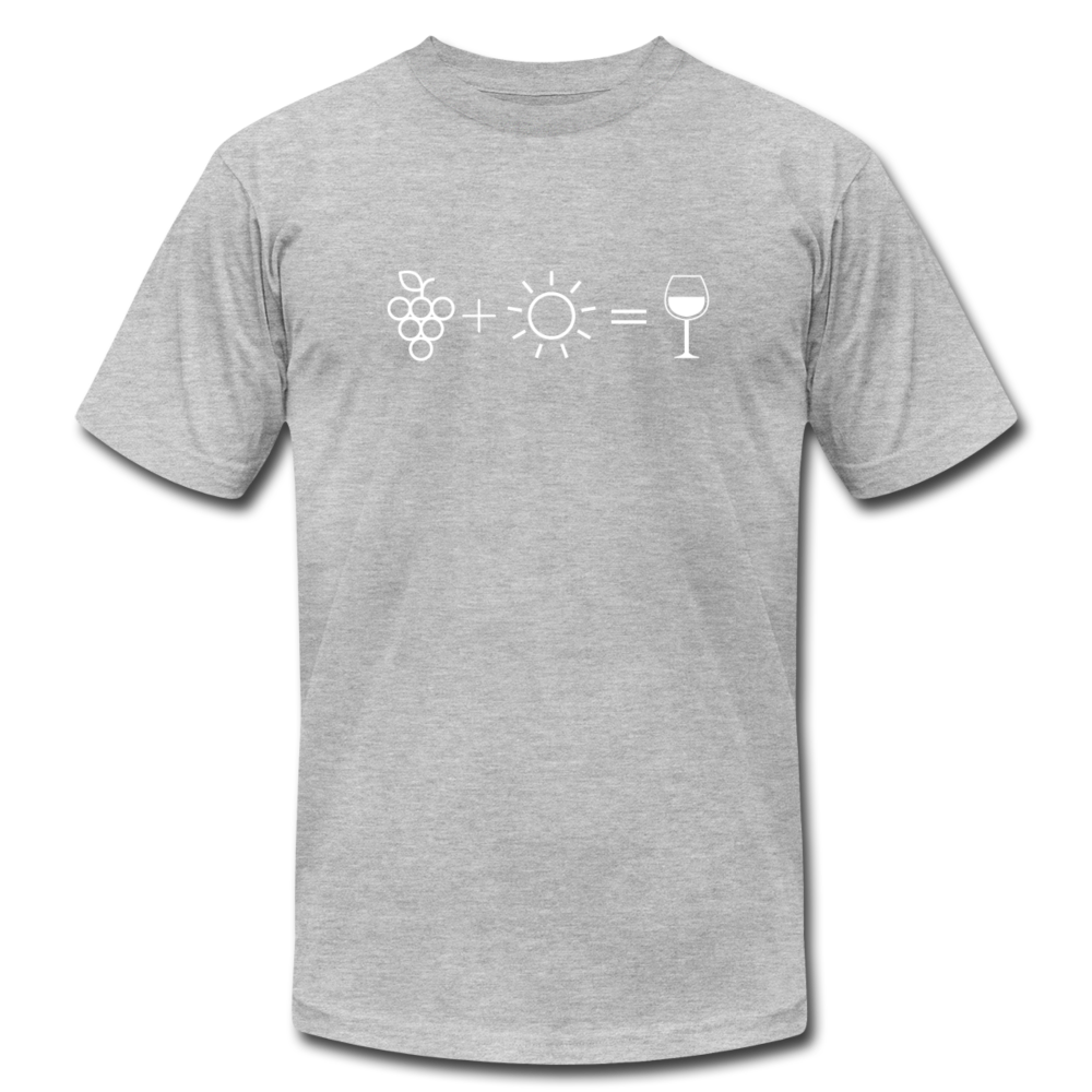 Wine Equation - Mens T - heather gray
