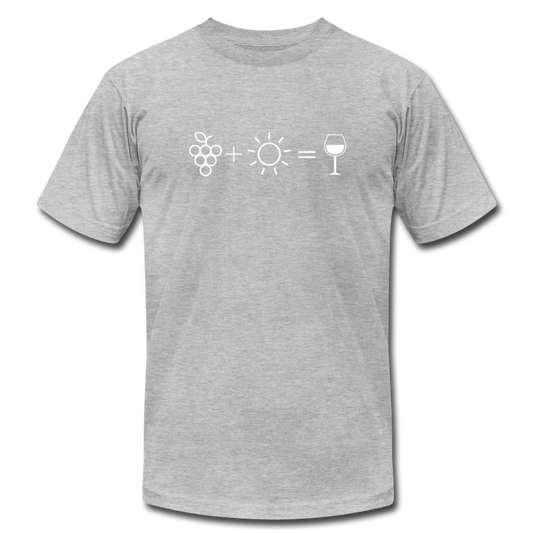 Wine Equation - Mens T - heather gray