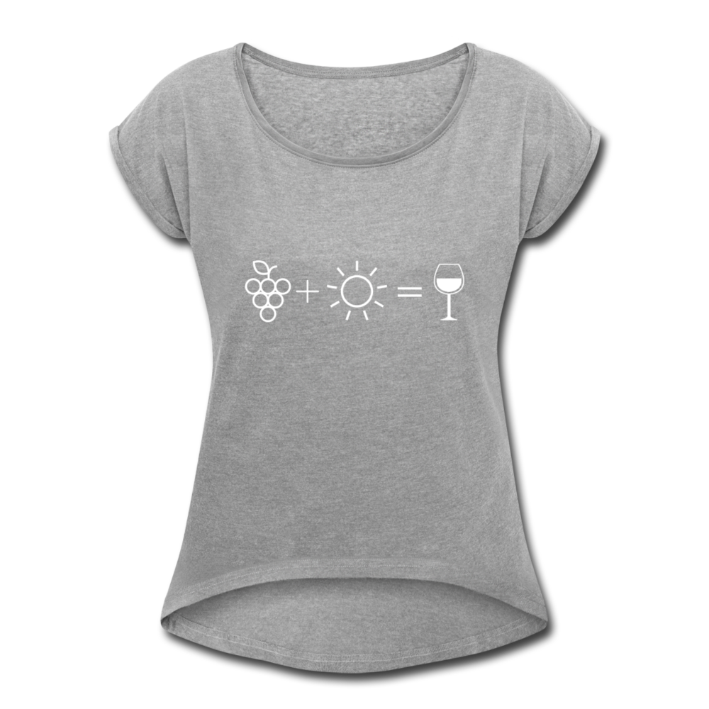 Wine Equation - Womens T - heather gray