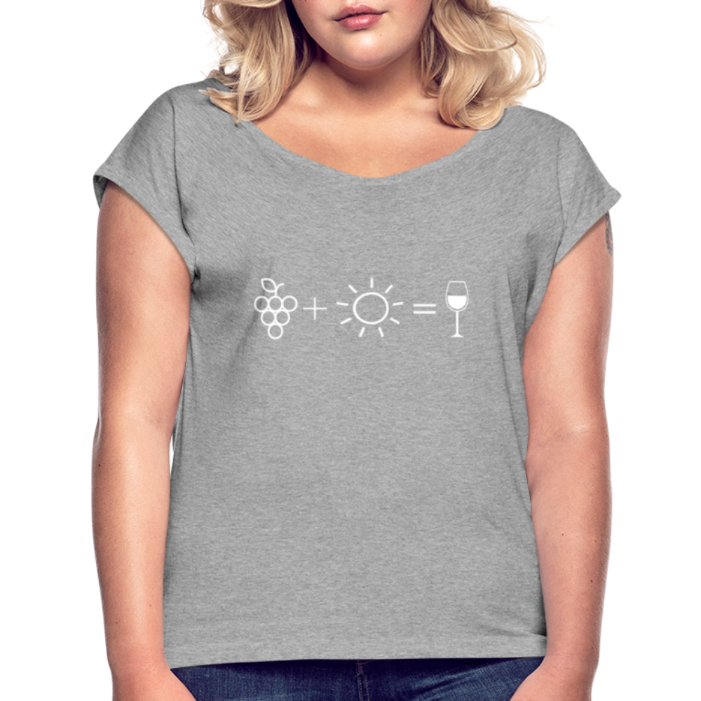 Wine Equation - Womens T - heather gray