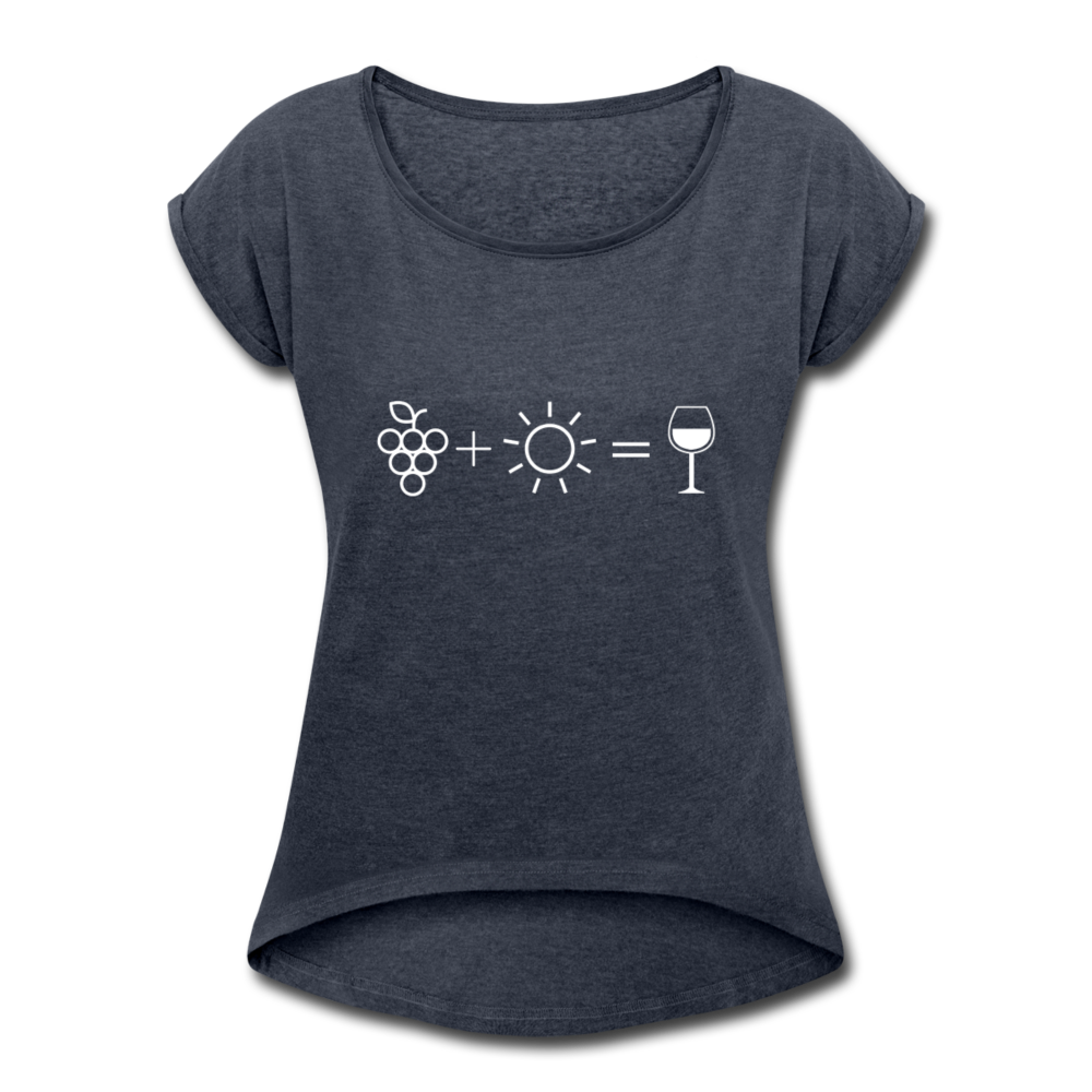 Wine Equation - Womens T - navy heather