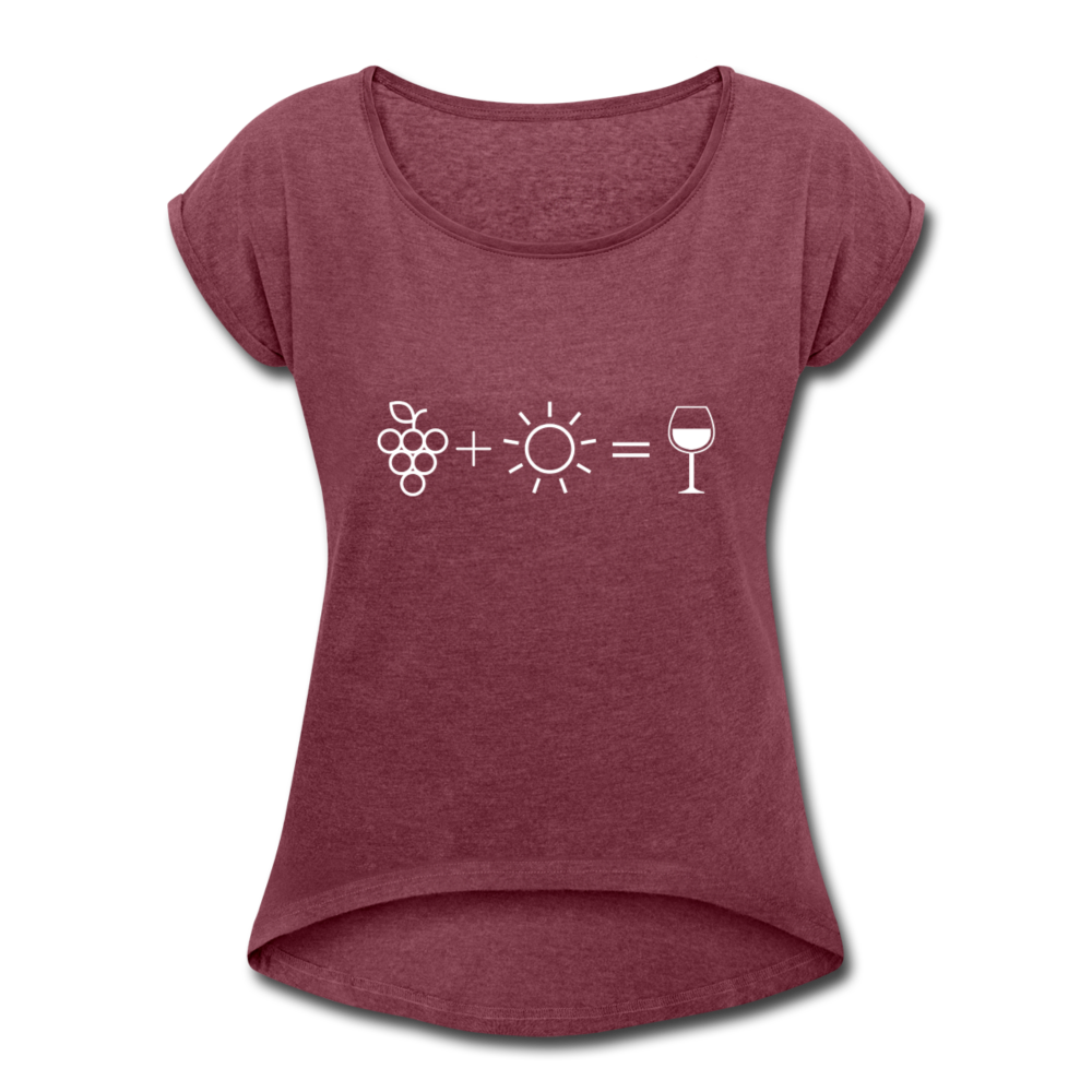 Wine Equation - Womens T - heather burgundy