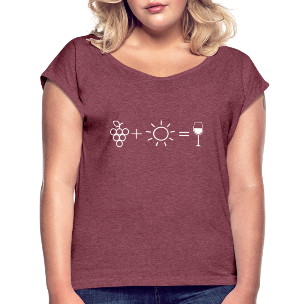 Wine Equation - Womens T - heather burgundy