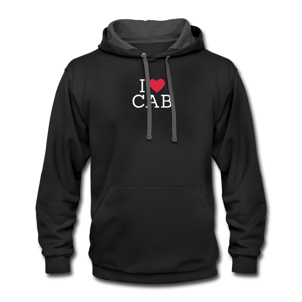 I "heart" Cab Contrast Hoodie - black/asphalt