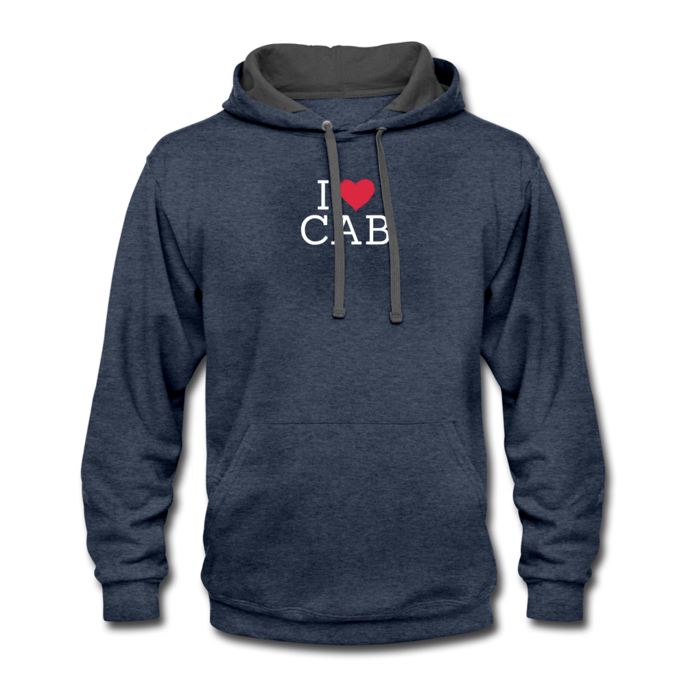 I "heart" Cab Contrast Hoodie - indigo heather/asphalt