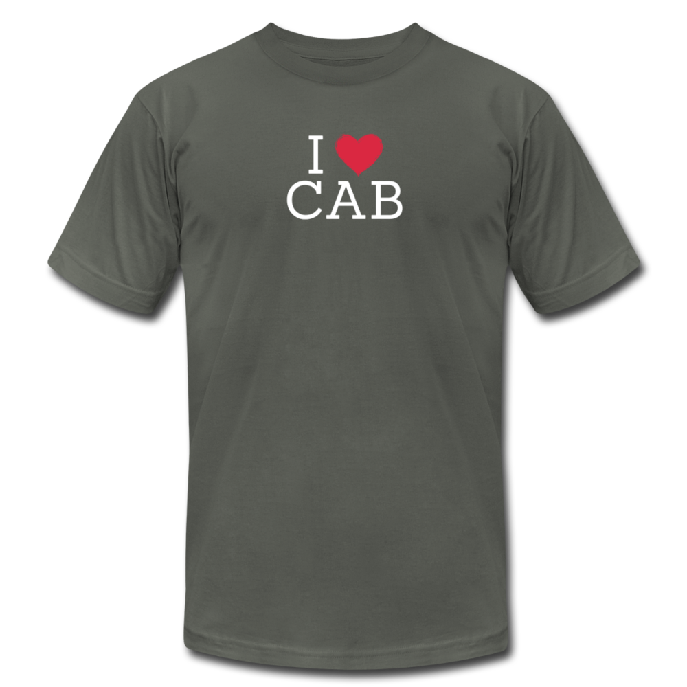 I "heart" Cab Unisex Jersey T-Shirt by Bella + Canvas - asphalt
