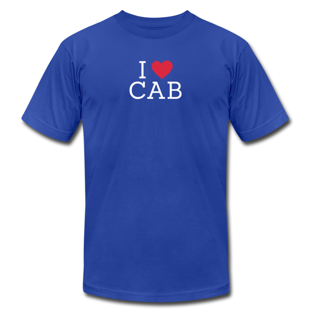 I "heart" Cab Unisex Jersey T-Shirt by Bella + Canvas - royal blue
