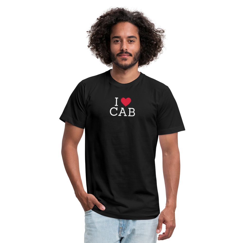 I "heart" Cab Unisex Jersey T-Shirt by Bella + Canvas - black