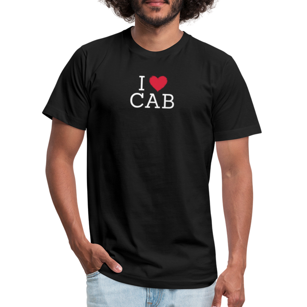 I "heart" Cab Unisex Jersey T-Shirt by Bella + Canvas - black