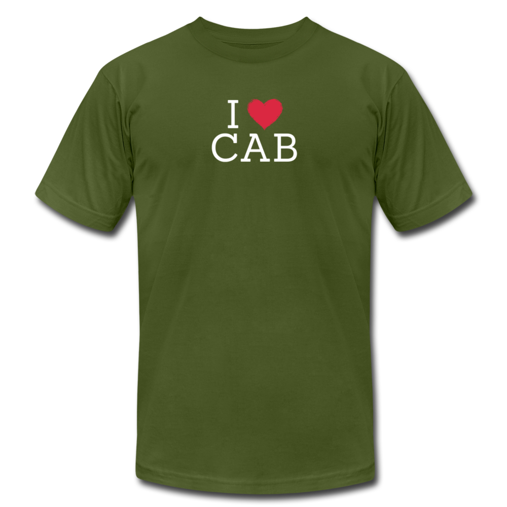 I "heart" Cab Unisex Jersey T-Shirt by Bella + Canvas - olive