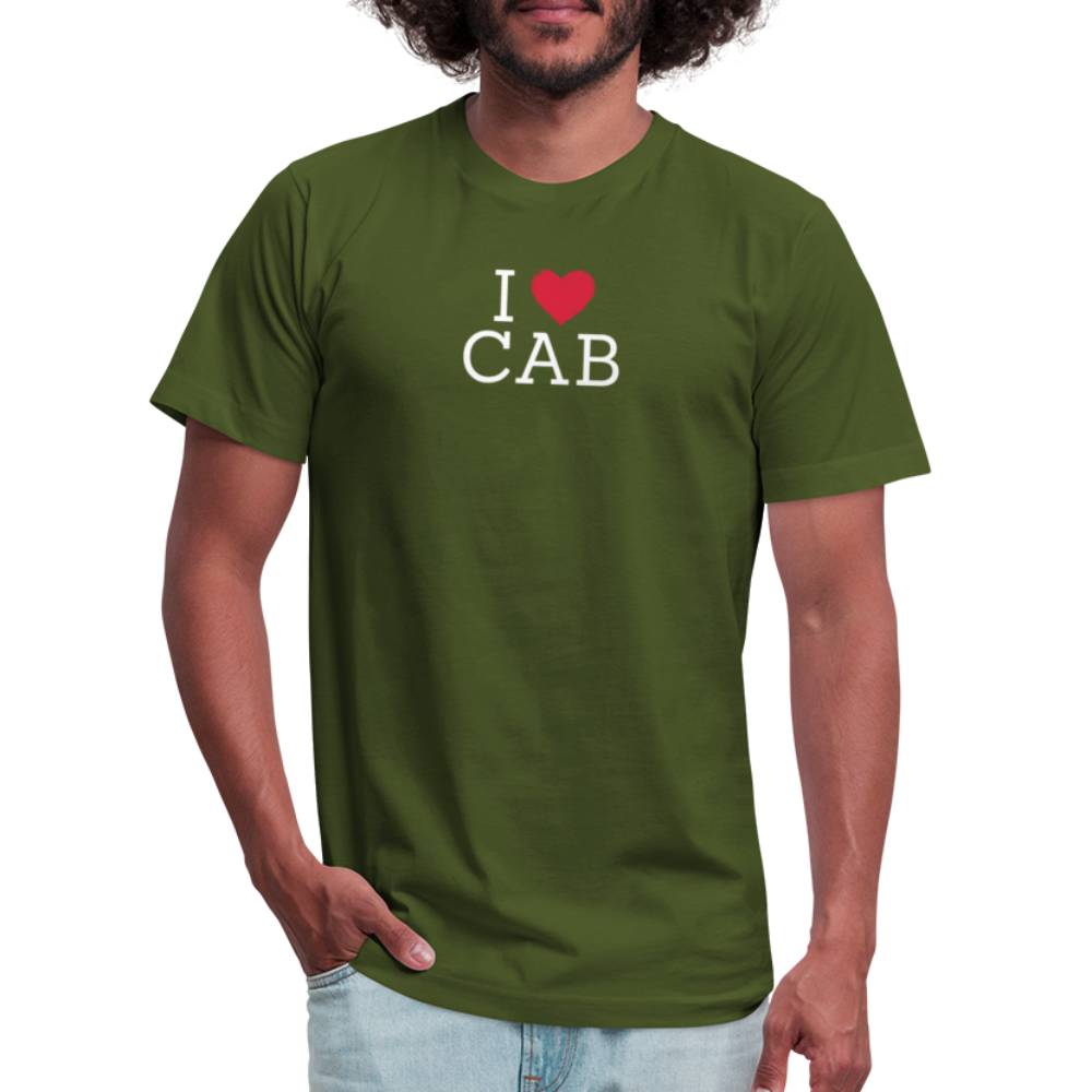 I "heart" Cab Unisex Jersey T-Shirt by Bella + Canvas - olive
