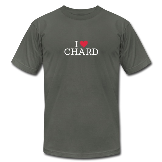 I "heart" Chard Unisex Jersey T-Shirt by Bella + Canvas - asphalt