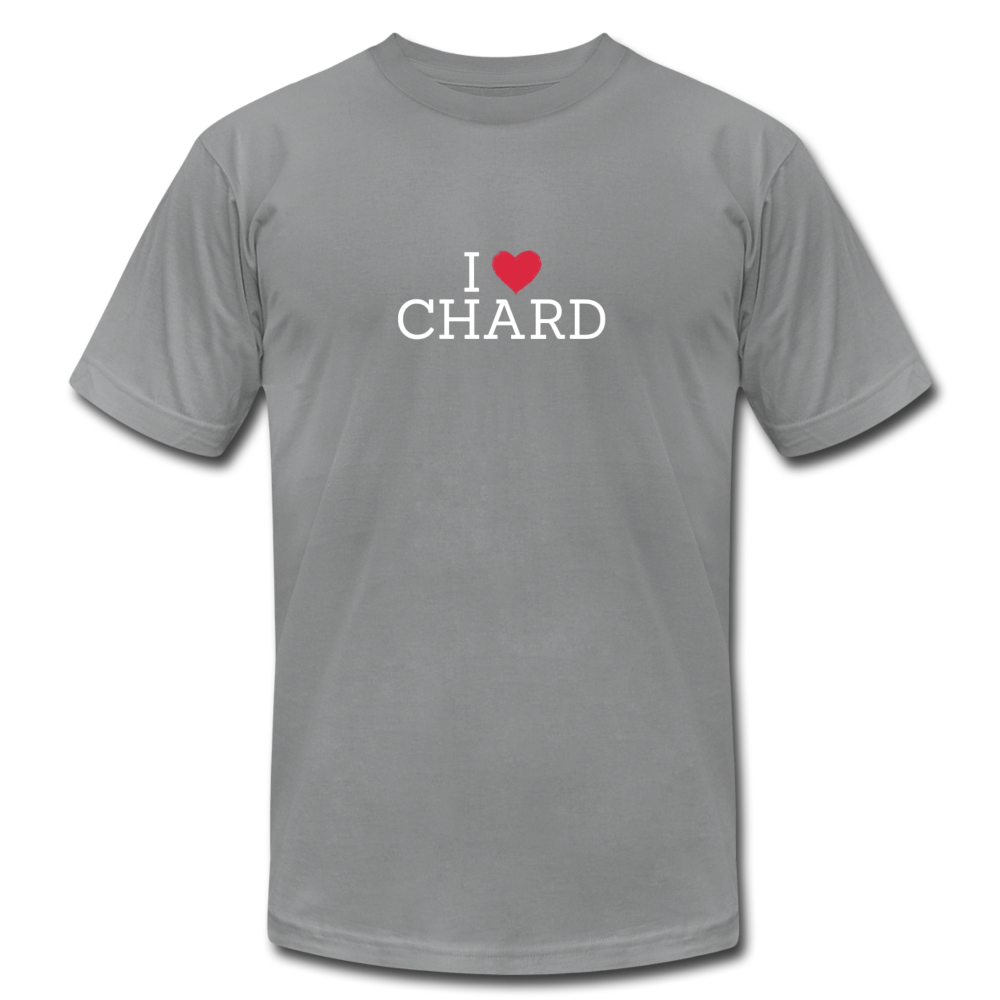 I "heart" Chard Unisex Jersey T-Shirt by Bella + Canvas - slate