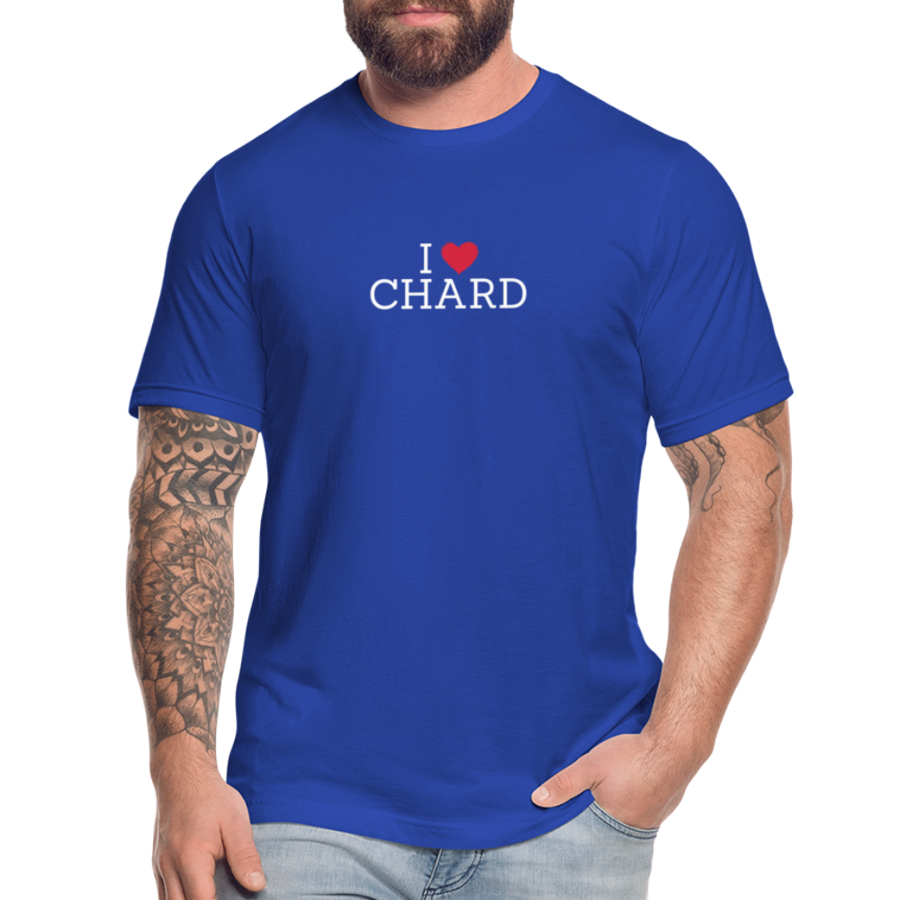 I "heart" Chard Unisex Jersey T-Shirt by Bella + Canvas - royal blue