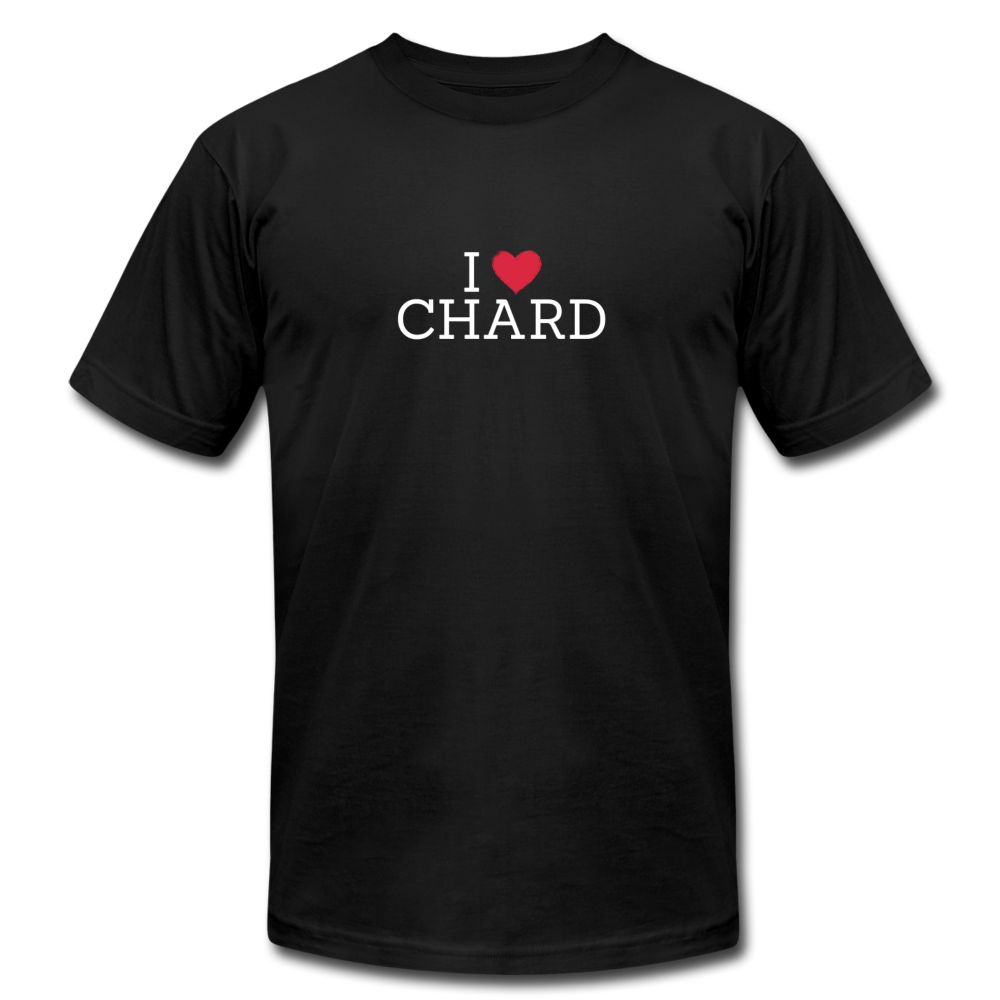 I "heart" Chard Unisex Jersey T-Shirt by Bella + Canvas - black