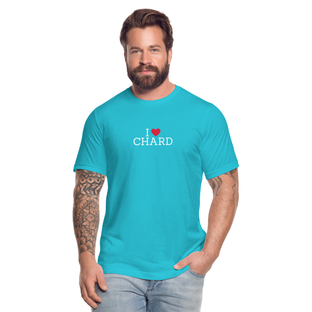 I "heart" Chard Unisex Jersey T-Shirt by Bella + Canvas - turquoise