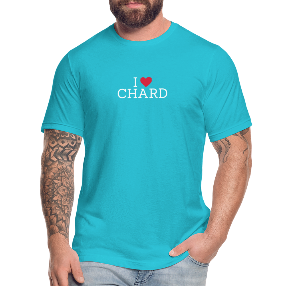 I "heart" Chard Unisex Jersey T-Shirt by Bella + Canvas - turquoise