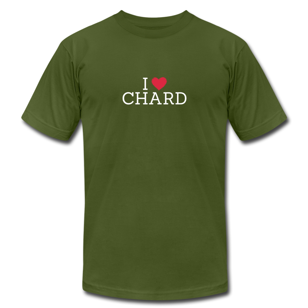 I "heart" Chard Unisex Jersey T-Shirt by Bella + Canvas - olive