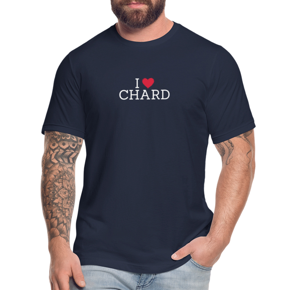 I "heart" Chard Unisex Jersey T-Shirt by Bella + Canvas - navy