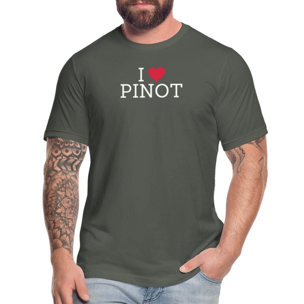 I "heart" Pinot Unisex Jersey T-Shirt by Bella + Canvas - asphalt