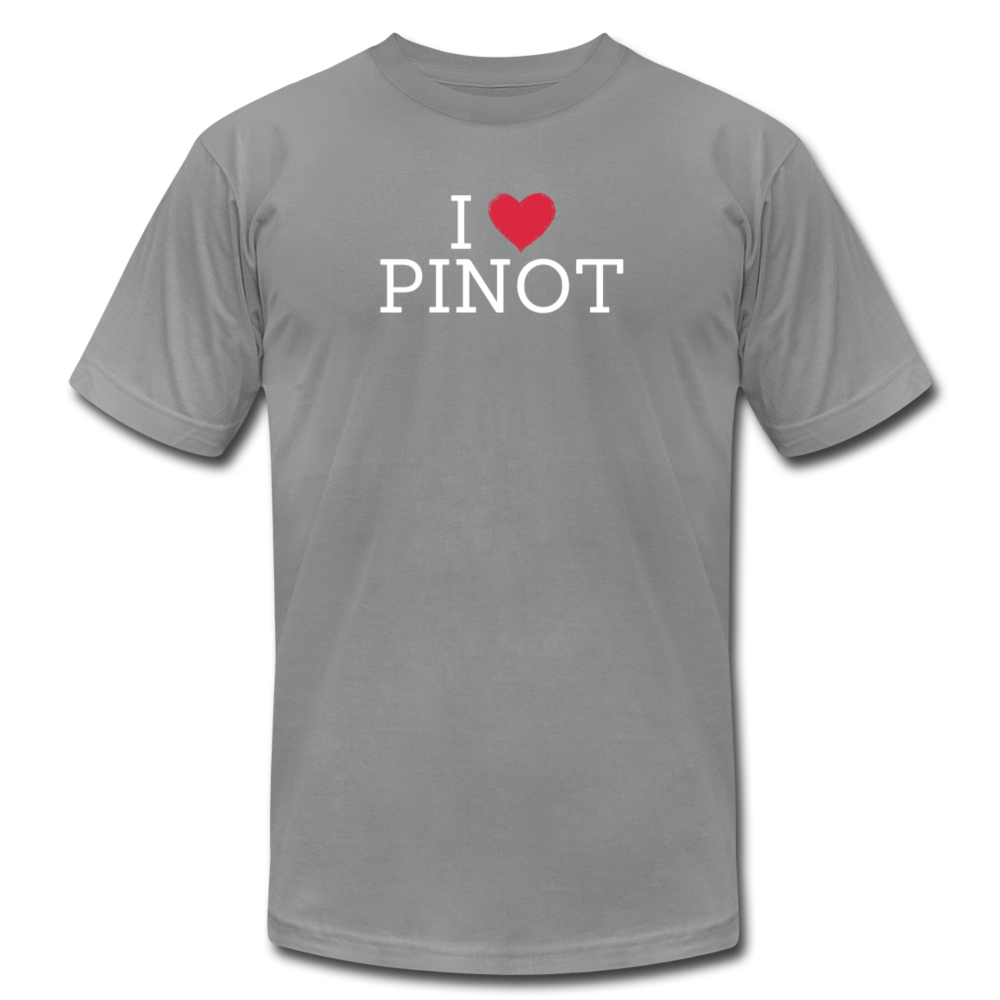 I "heart" Pinot Unisex Jersey T-Shirt by Bella + Canvas - slate