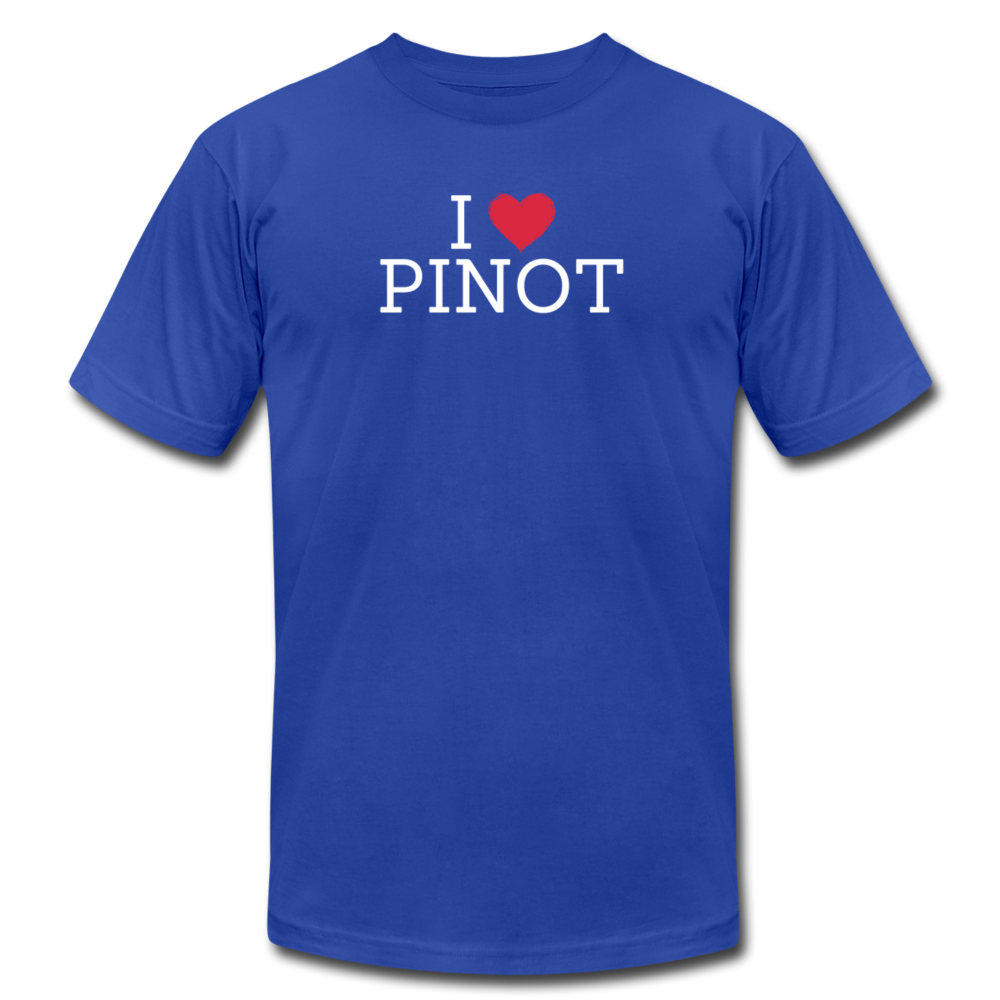 I "heart" Pinot Unisex Jersey T-Shirt by Bella + Canvas - royal blue