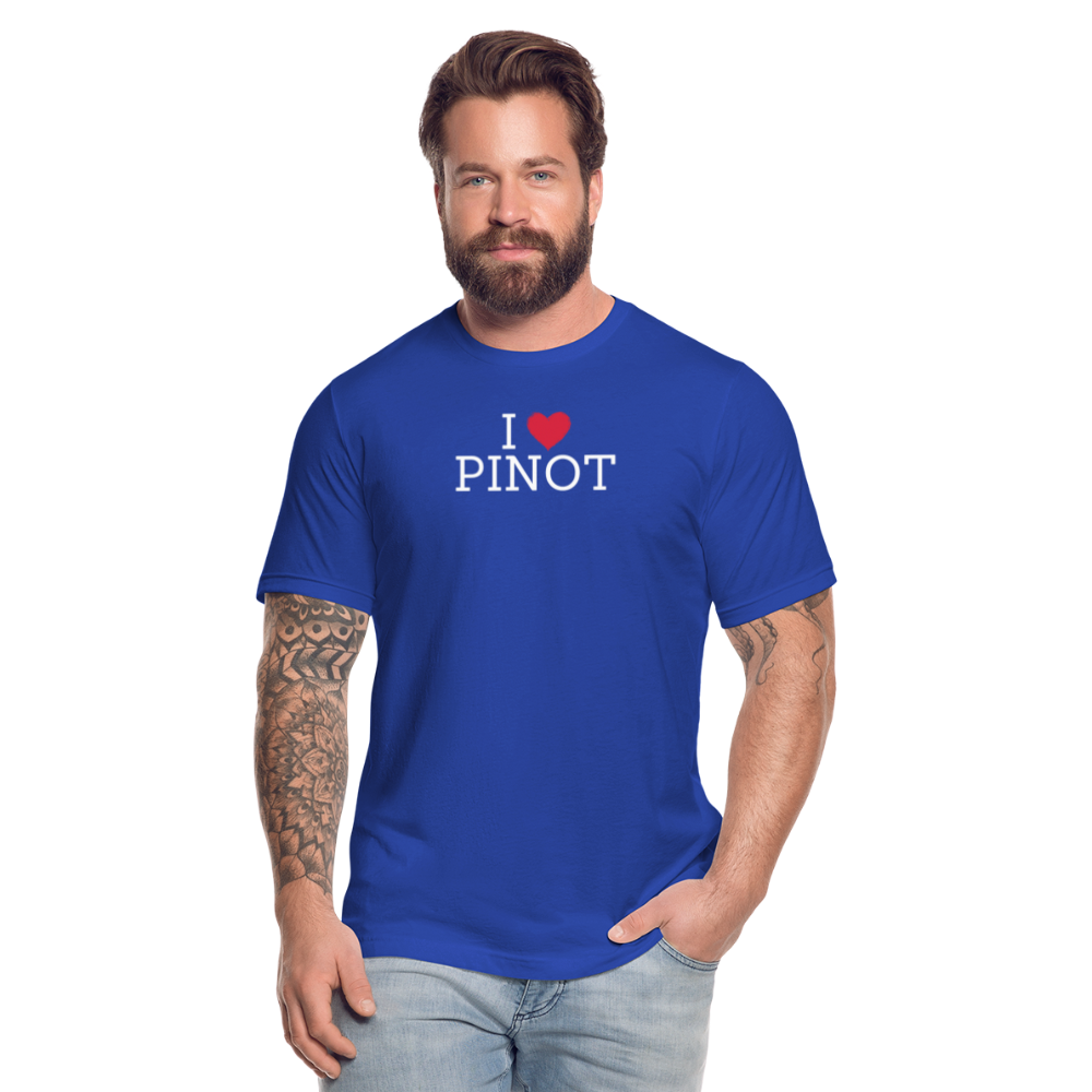 I "heart" Pinot Unisex Jersey T-Shirt by Bella + Canvas - royal blue